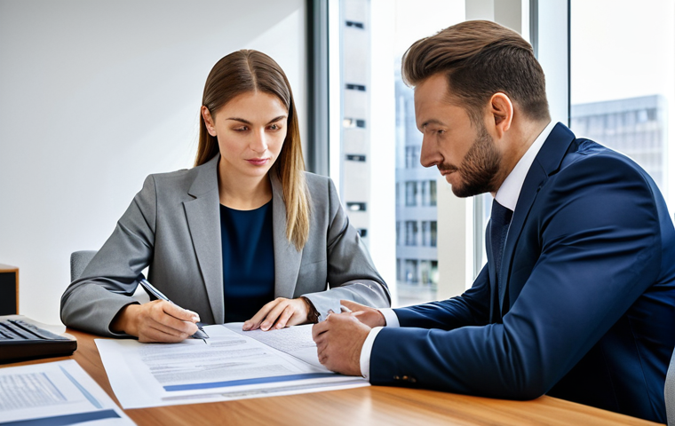 글로벌 비즈니스 분야 주요 업무 - International Contract Negotiation**
"A professional legal team in a modern office, reviewing a com...