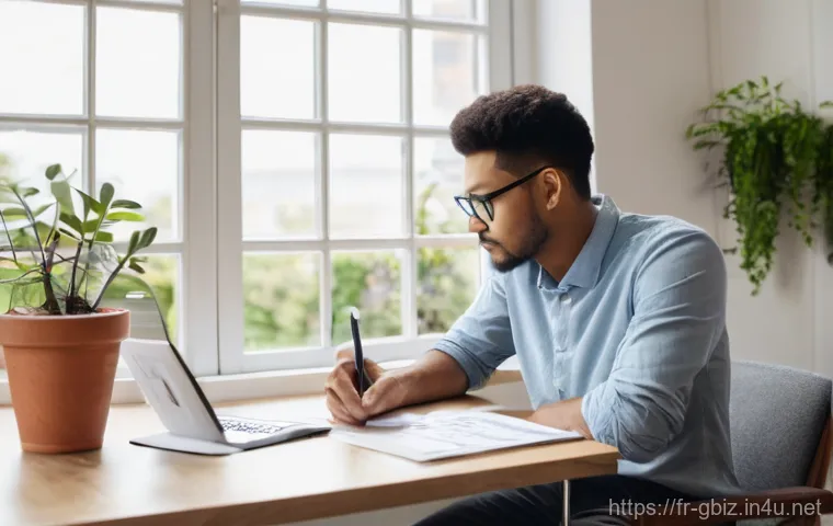 글로벌 비즈니스 자격증 취득을 위한 시간 관리 - **Prompt:** A young professional (25-35 years old, gender-neutral) sits hunched over a cluttered des... 글로벌 비즈니스 자격증 취득을 위한 시간 관리 - **Prompt:** A young professional (25-35 years old, gender-neutral) sits hunched over a cluttered des...